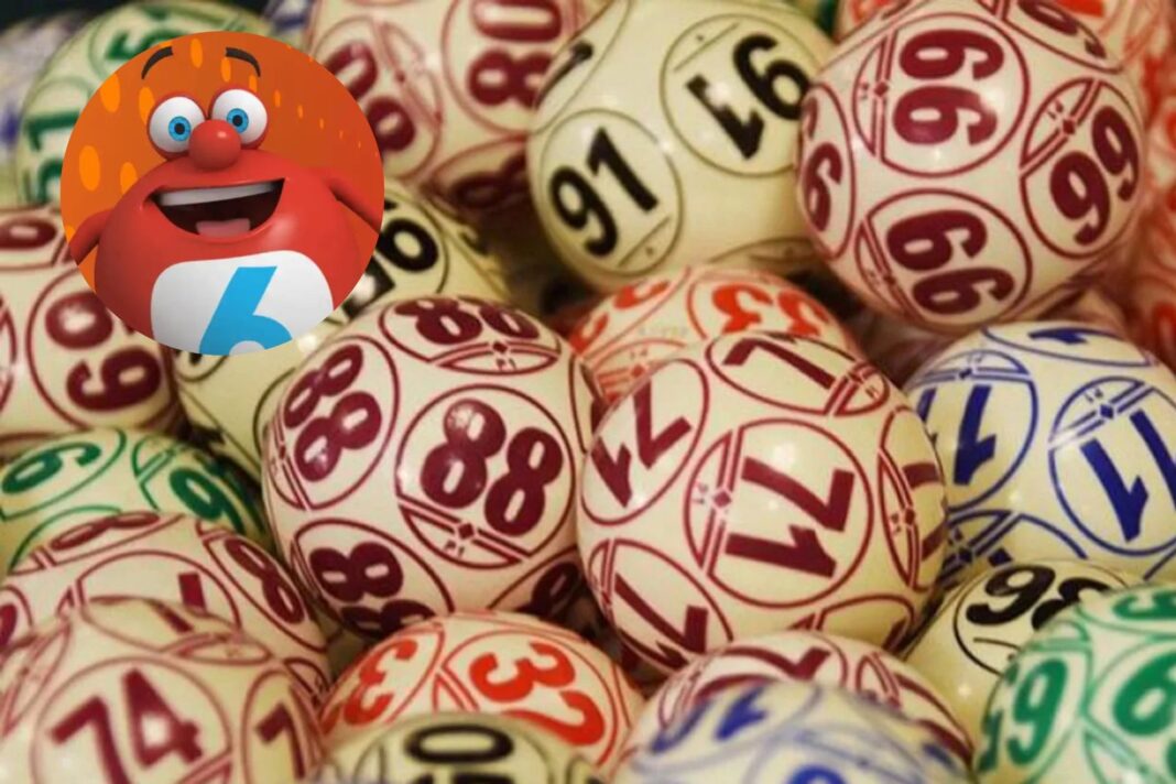 Boleto de Quini 6 con números y logo de Lotería de Santa Fe