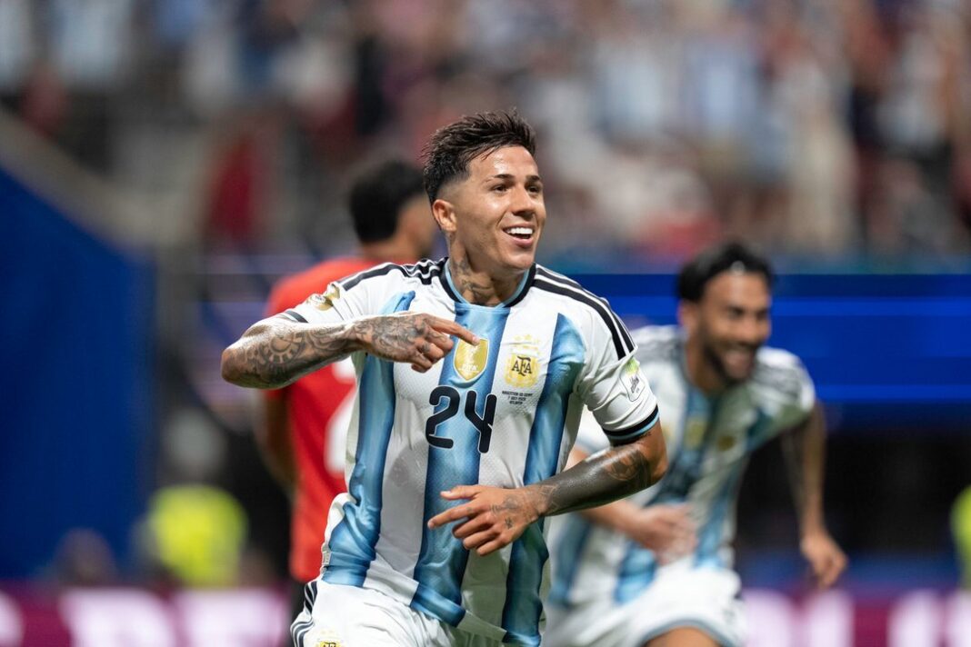 Enzo Fernández anota el gol de la victoria de Argentina ante Egipto en el Mundial 2026