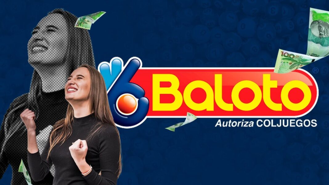 Boleto de lotería Baloto con números ganadores