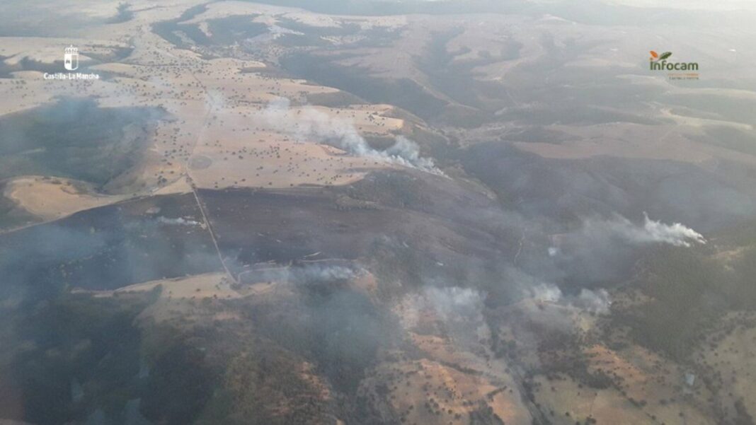 Incendio forestal en Puebla de Don Rodrigo, Ciudad Real