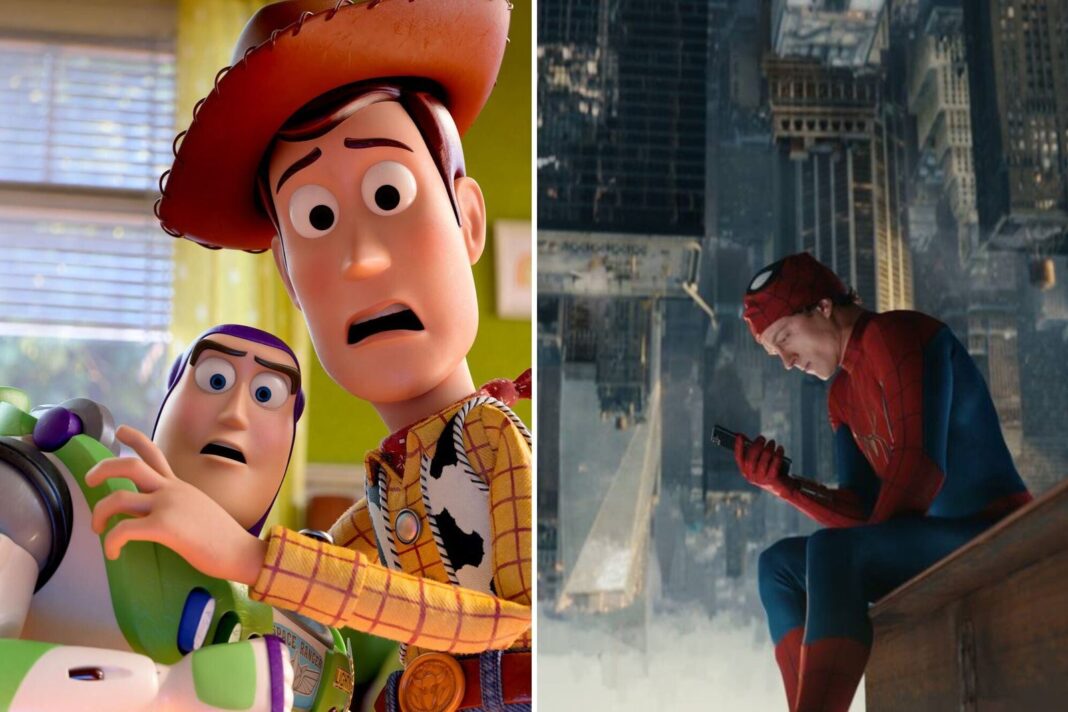 Cartelera de cine con películas para el Día del Niño