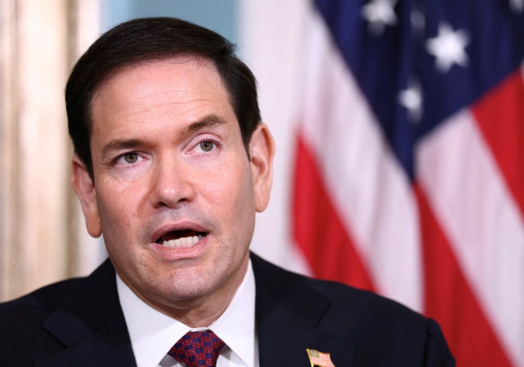 Marco Rubio durante declaraciones a la prensa