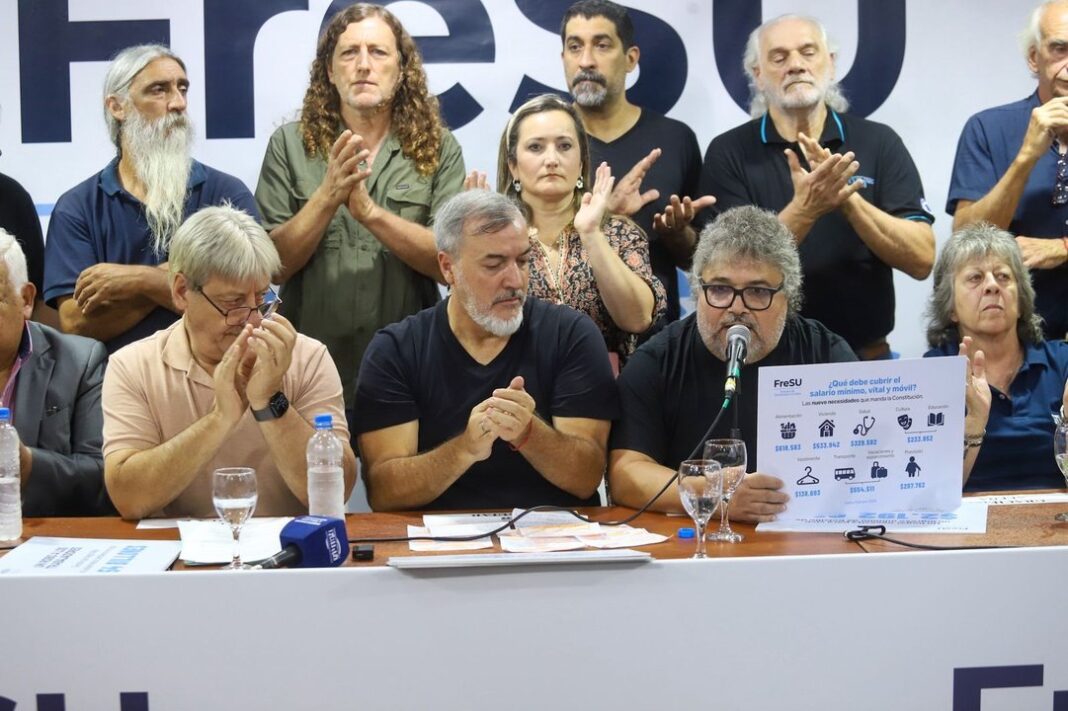 Reunión del Frente de Sindicatos Unidos con empresarios pymes en San Martín
