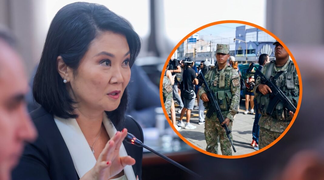 Keiko Fujimori durante transmisión en vivo