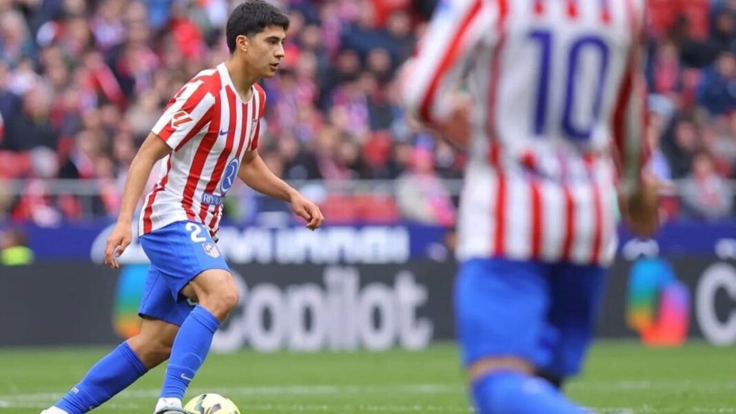 Obed Vargas durante el partido amistoso entre Atlético de Madrid y Manchester United
