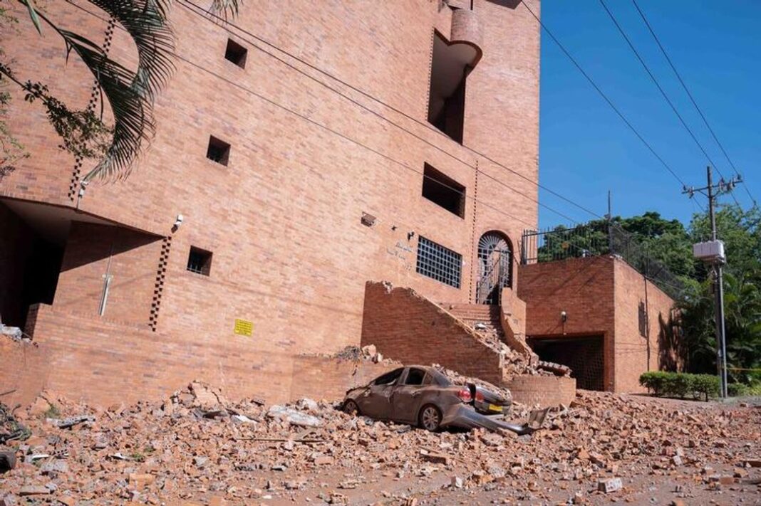 Mapa de Colombia con epicentro del terremoto en Chocó