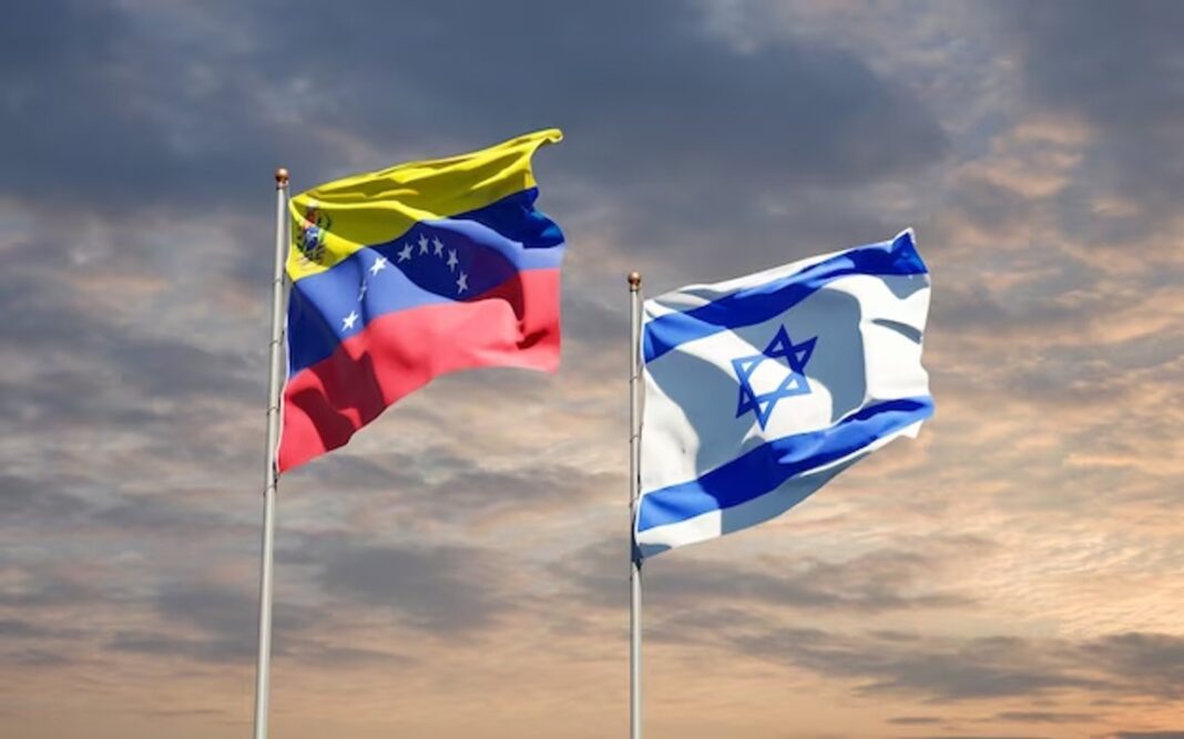 Bandera de Venezuela e Israel en un acto diplomático