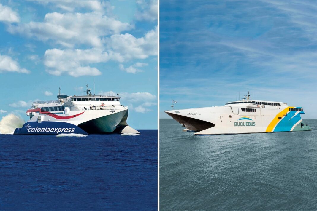 Buque de Colonia Express en el puerto de Montevideo