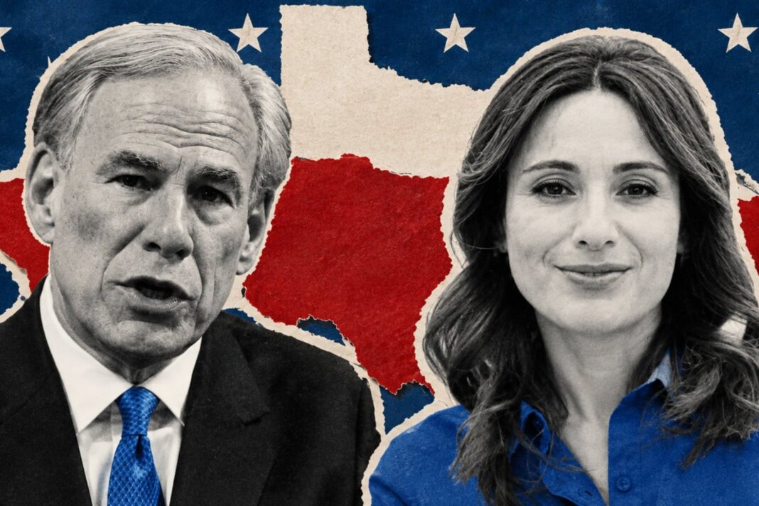 Greg Abbott y Gina Hinojosa, candidatos a la gobernación de Texas en 2026