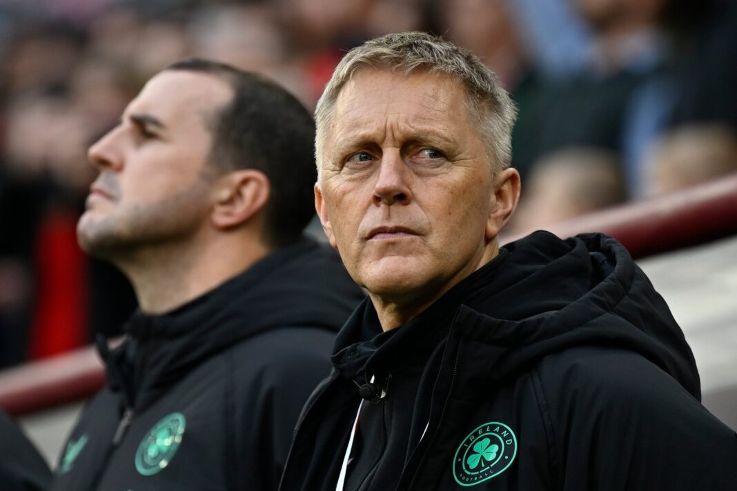 Futbolistas de la selección de Irlanda durante un partido de la UEFA Nations League