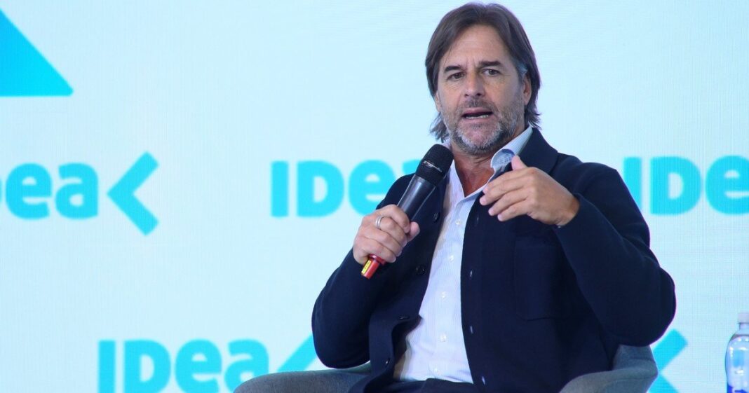 Luis Lacalle Pou durante su discurso en el evento IDEA