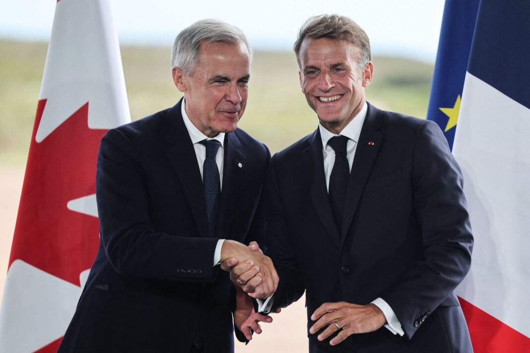 Emmanuel Macron y Mark Carney en San Pedro y Miquelón