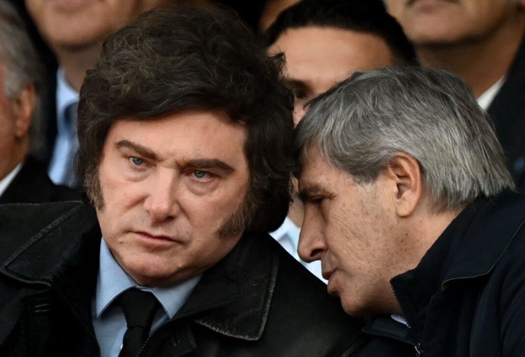 Javier Milei durante un acto oficial