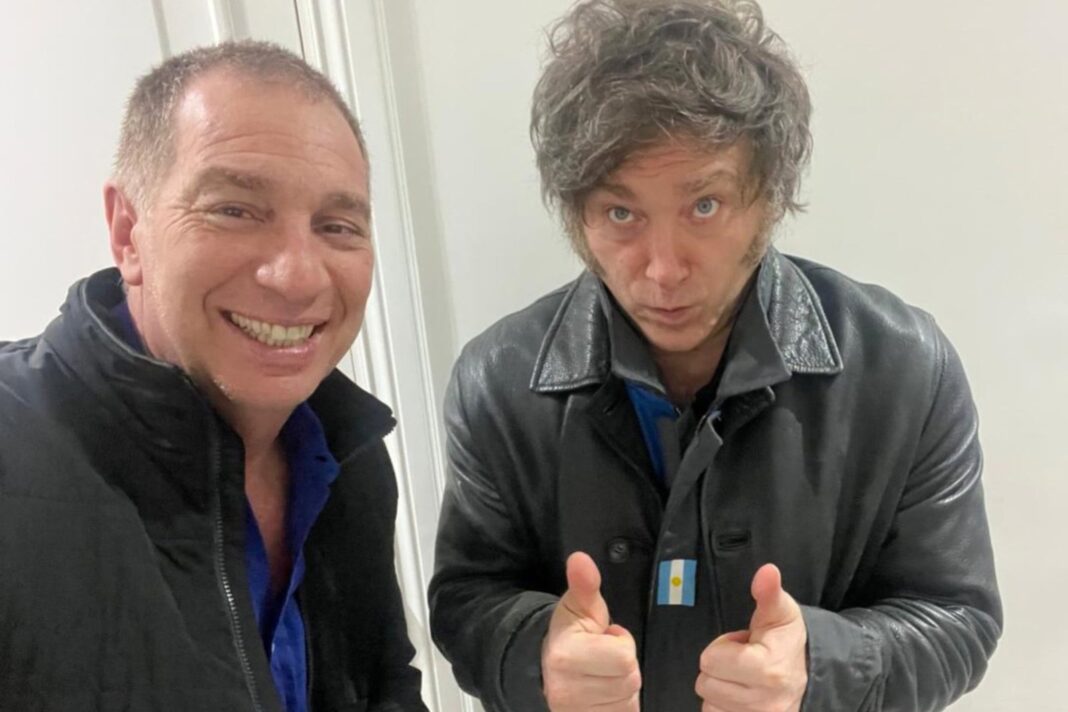 Javier Milei y Diego Santilli en Bahía Blanca