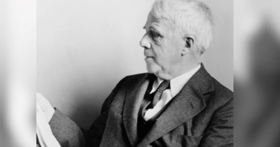 Retrato del poeta Robert Frost