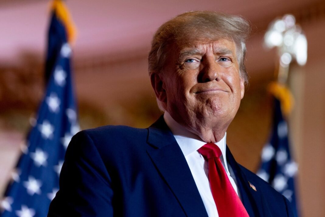 Donald Trump anunciando acuerdo sobre Groenlandia