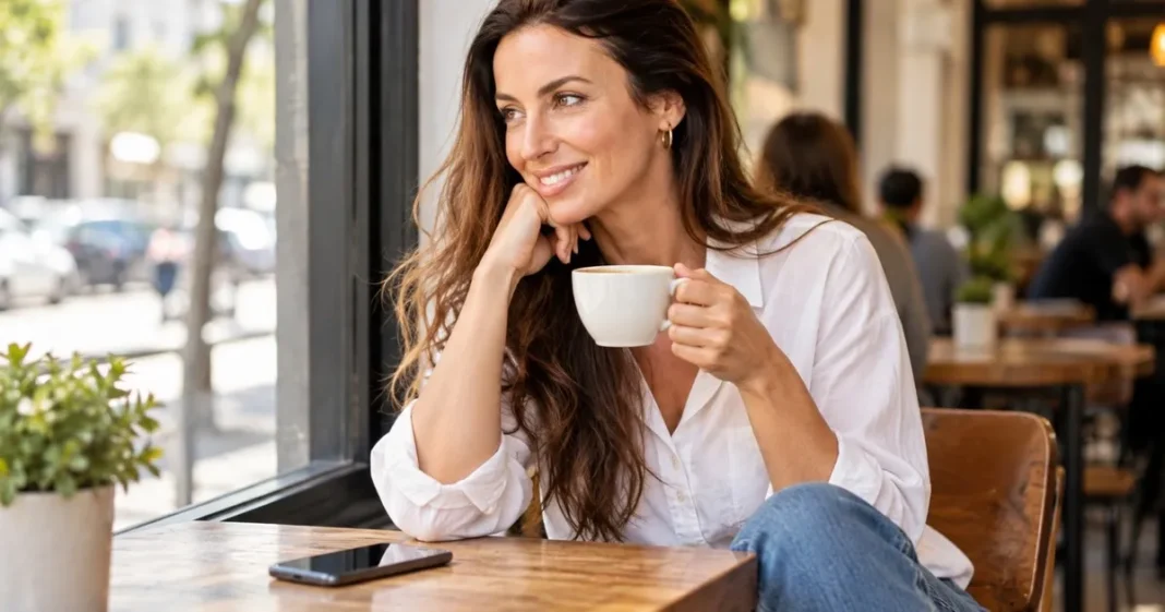 Personas conversando en una mesa, una de ellas observa gestos y actitudes de los demás
