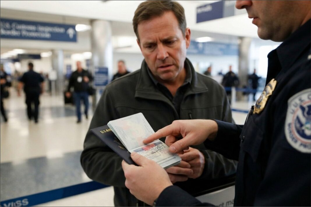Pasajeros en un aeropuerto internacional con equipaje