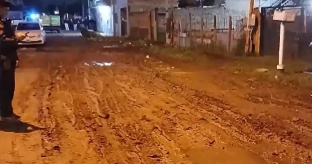 Imagen de un búnker de drogas en González Catán tras el ataque armado