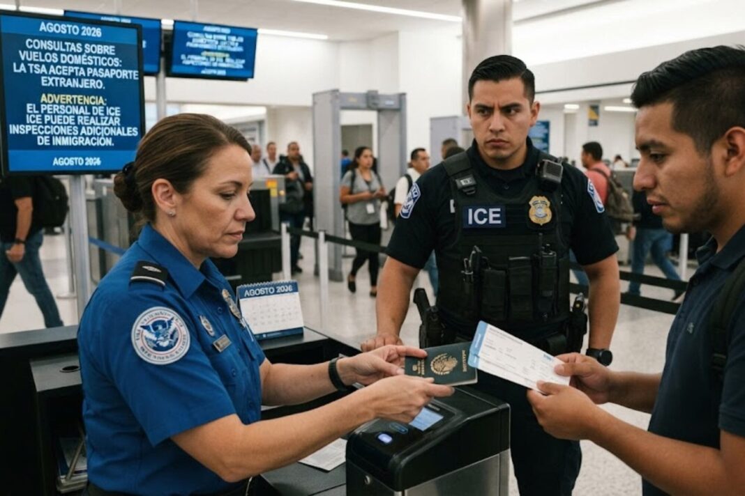 Agentes de inmigración en un aeropuerto de Estados Unidos
