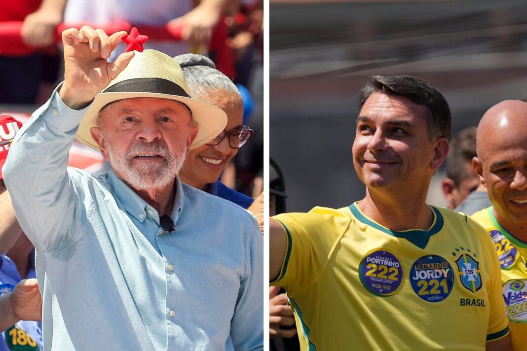 Luiz Inácio Lula da Silva y Flavio Bolsonaro, candidatos a presidente de Brasil en 2026