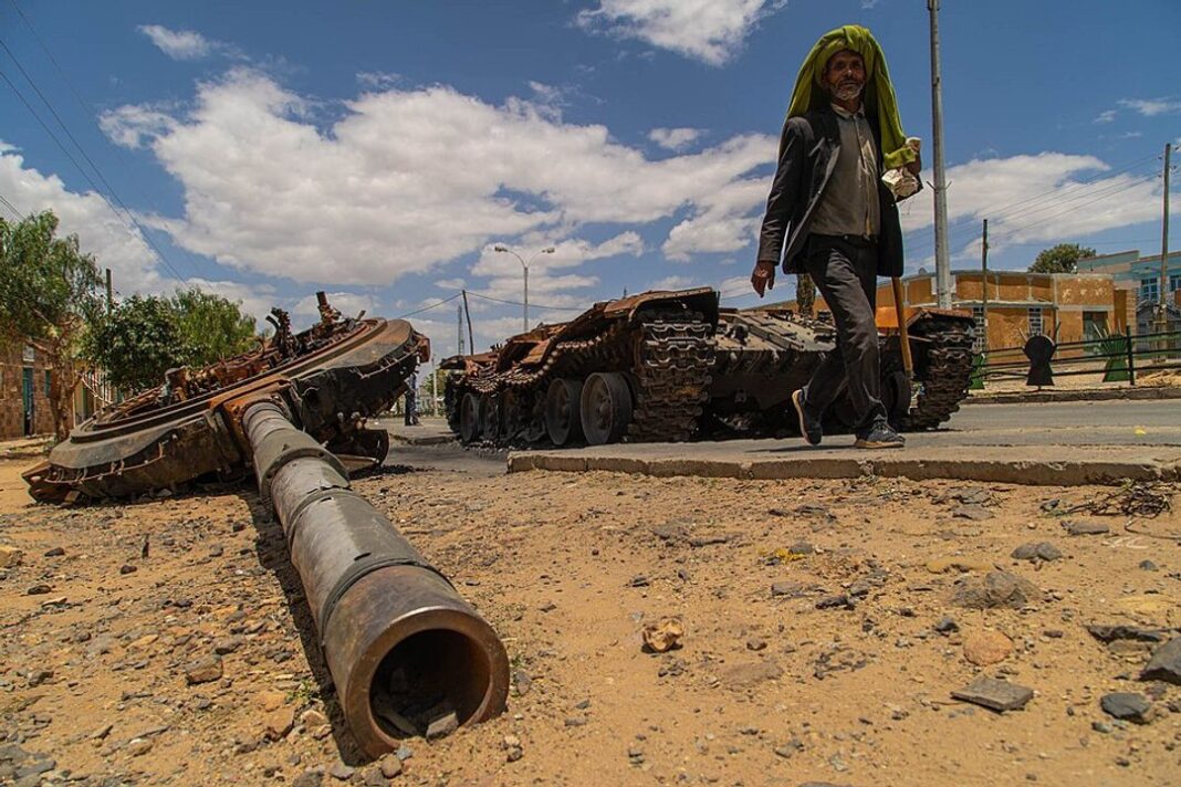 Tropas gubernamentales de Etiopía en Mekelle, capital de Tigray