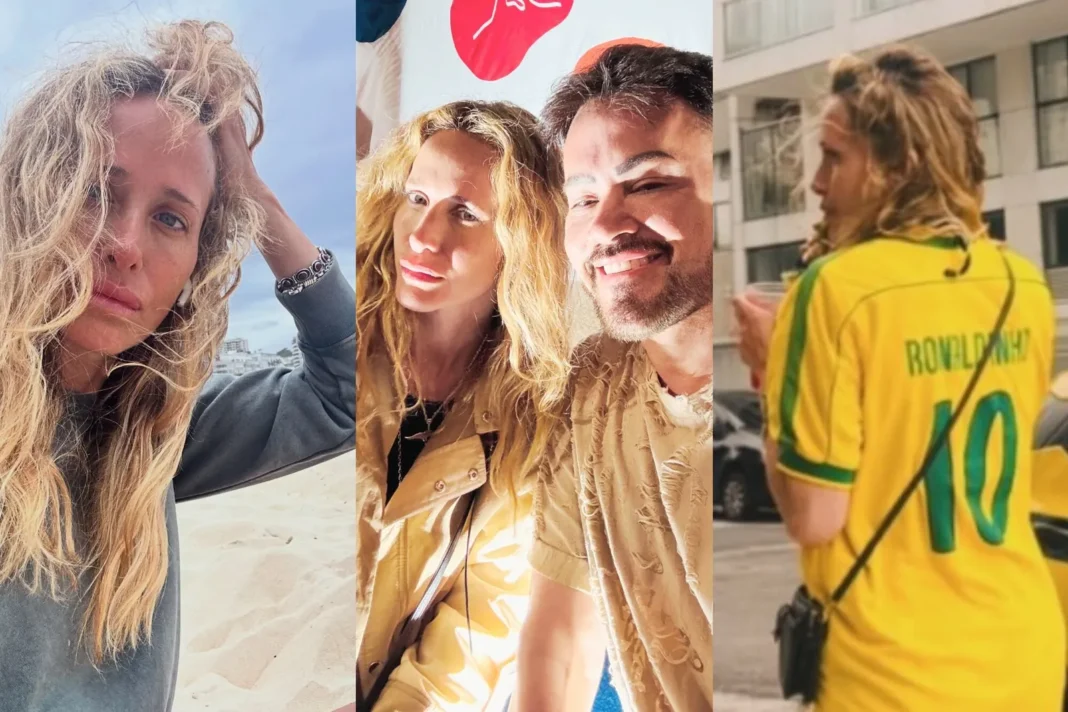 Julieta Prandi en la playa de Ipanema durante su viaje a Brasil