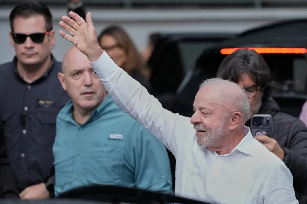 Luiz Inácio Lula da Silva durante el anuncio de su victoria en el balotaje