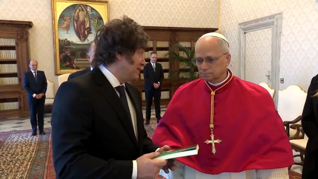 Javier Milei y el papa León XIV