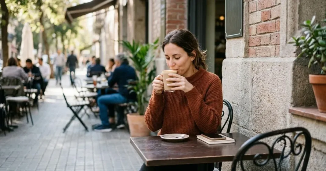 Persona reflexionando frente a una computadora con redes sociales